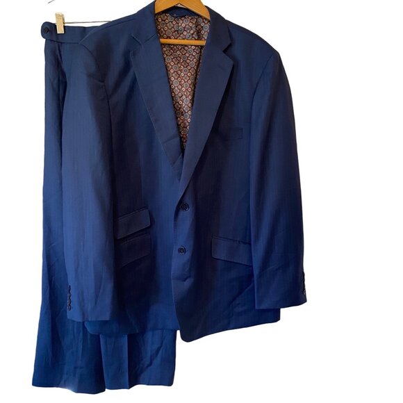 Men's Prince Henry Blue 2 Piece Suit Set Coat 50/Pants 40